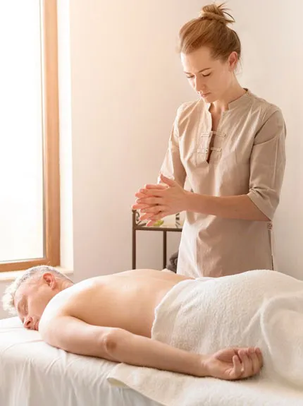 Hygienic therapy room at Oassis Wellness, a hygienic spa in Chandigarh.