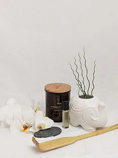High-quality, natural spa products used for massages at Oassis Wellness.